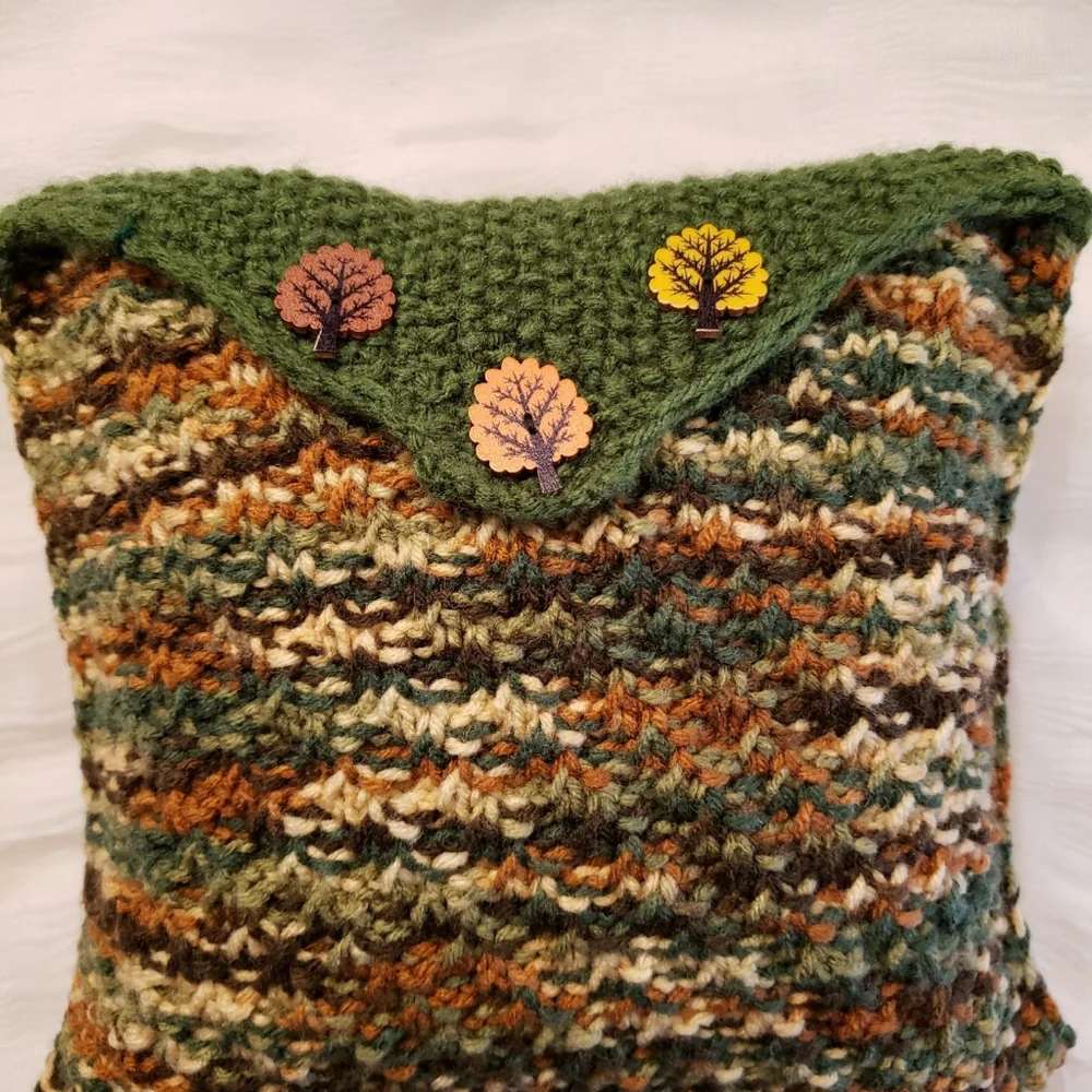 Hand Crafted Throw Pillow Knit 10